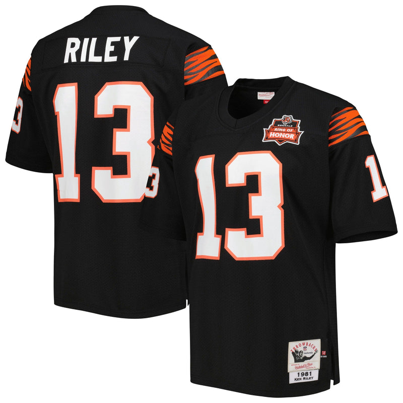 Ken Riley Cincinnati Bengals 1981 Mitchell & Ness Authentic Throwback Retired Player Jersey - Black