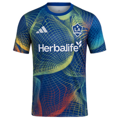 LA Galaxy adidas 2025 United We Play AEROREADY Pre-Match Top - Blue Adidas