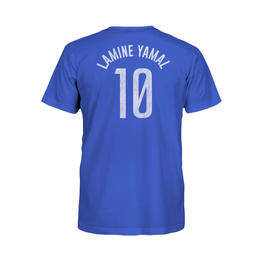 Lamine Yamal Barcelona 1863FC Youth Player Name & Number T-Shirt - Blue Jerseys Teams Leagues™
