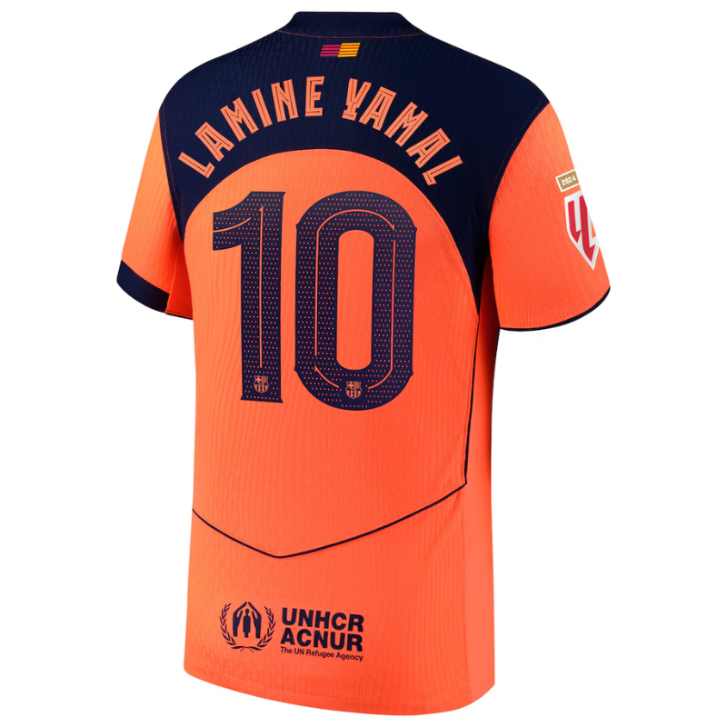Lamine Yamal Barcelona Nike 2025/26 Third Authentic Player Jersey - Orange