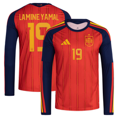 Lamine Yamal Spain National Team adidas 2026 Home Long Sleeve Jersey - Red