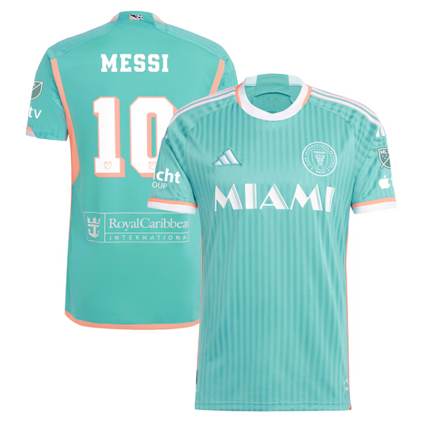 Lionel Messi Inter Miami CF adidas 2024 Archive Jersey - Aqua