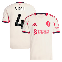 Virgil van Dijk Liverpool adidas 2025/26 Away Player Jersey - White Adidas
