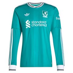 Liverpool adidas 2025/26 Third Long Sleeve Jersey - Green Adidas