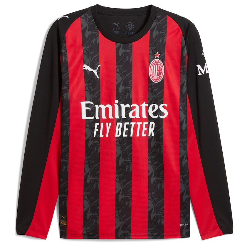 Luka Modric AC Milan Puma 2025/26 Home Long Sleeve Jersey - Red Puma