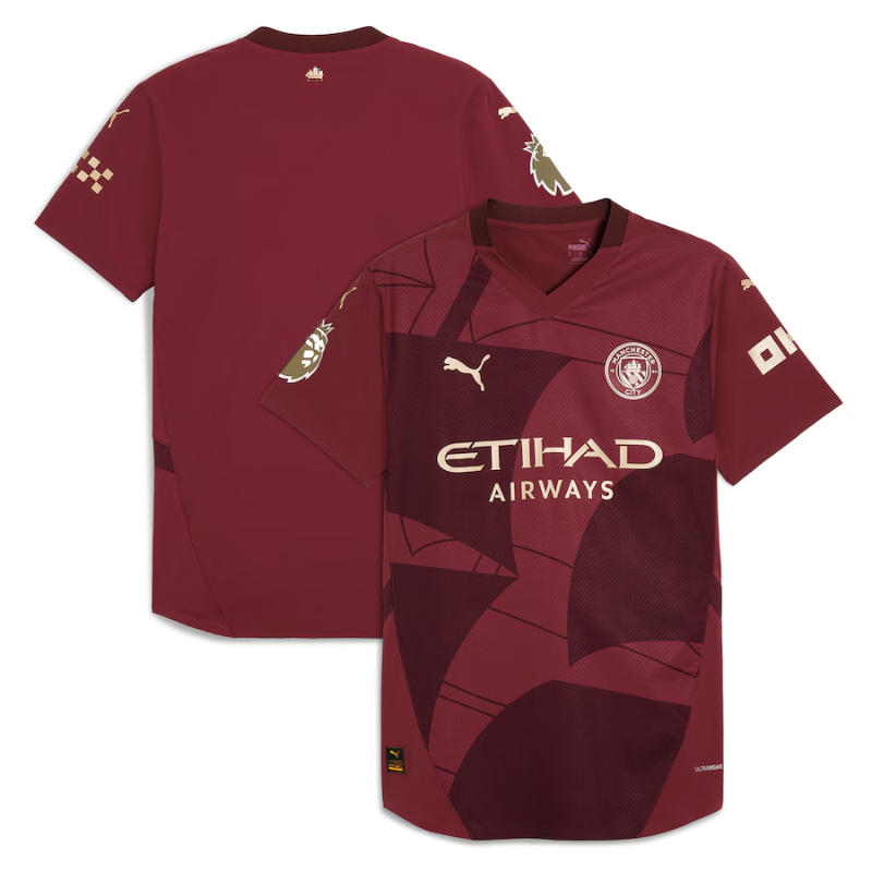 Manchester City Puma 2024/25 Third Authentic Jersey - Burgundy