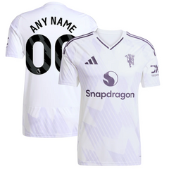 Manchester United adidas 2025/26 Away Custom Jersey - White Adidas