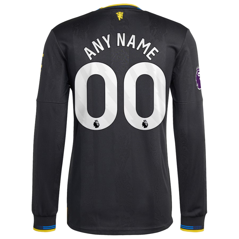 Manchester United adidas 2025/26 Third Long Sleeve Jersey - Black