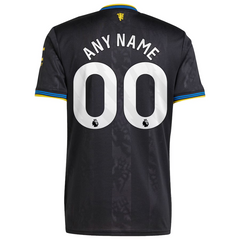 Manchester United adidas 2025/26 Third Custom Jersey - Black Adidas
