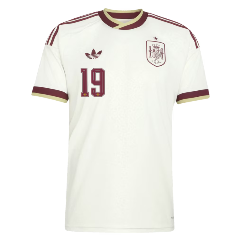 Men's Premium Off-White Football Shirt – Slim Fit Pro-Style  Matchday Performance Top (Yamal 19)