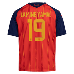 Red and Navy Custom Football Shirt – Slim Fit Pro-Style Matchday Performance Top (Yamal)