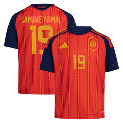 Red and Navy Custom Football Shirt – Slim Fit Pro-Style Matchday Performance Top (Yamal)