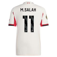 Mohamed Salah Liverpool adidas 2025/26 Away Authentic Player Jersey - White Adidas