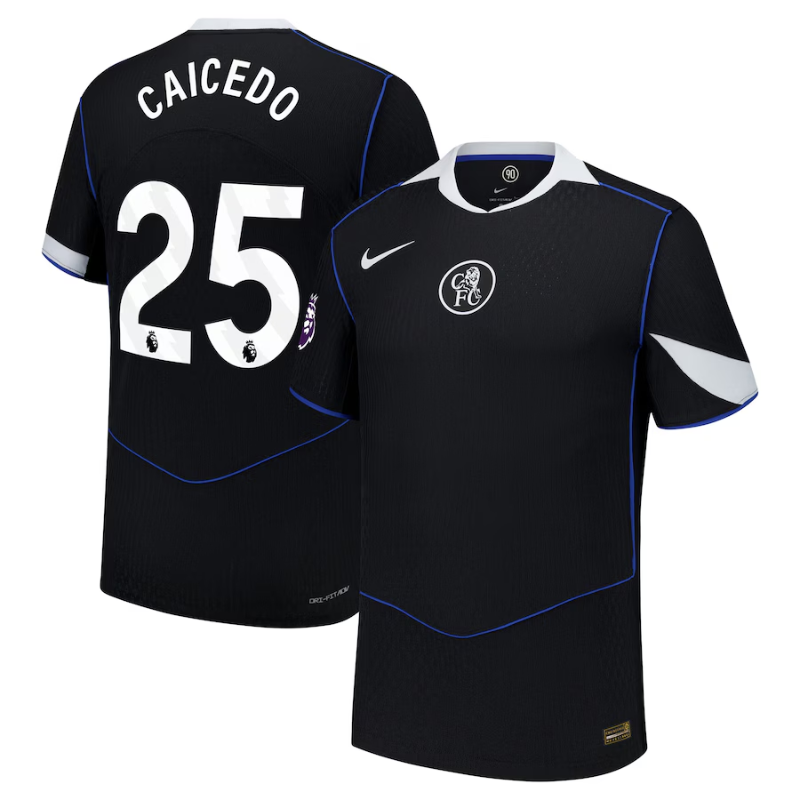 Moisés Caicedo Chelsea Nike 2025/26 Third Authentic Player Jersey - Black Nike