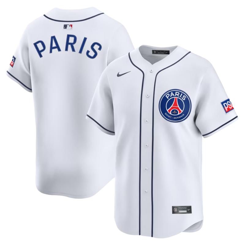 Paris Saint-Germain Nike 2025 Soccer x MLB Limited Jersey - White