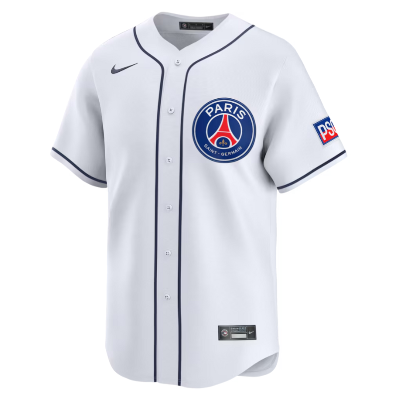 Paris Saint-Germain Nike 2025 Soccer x MLB Limited Jersey - White