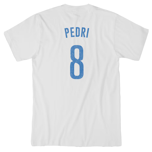 Pedri Barcelona 1863FC Player T-Shirt - White Jerseys Teams Leagues™