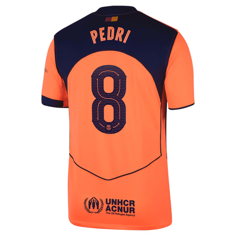 Pedri Barcelona Nike 2025/26 Third Player Jersey - Orange Nike