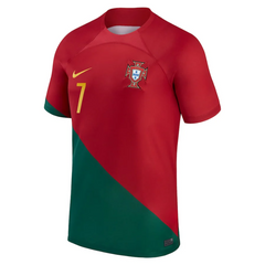 Portugal National Team Home 2022/23 with Ronaldo 7 printing Jersey - Red Nike