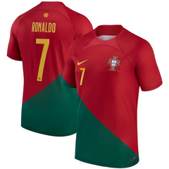 Portugal National Team Home 2022/23 with Ronaldo 7 printing Jersey - Red Nike