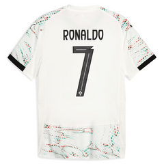 Cristiano Ronaldo Portugal National Team Puma 2025 Away Authentic Jersey - White Puma