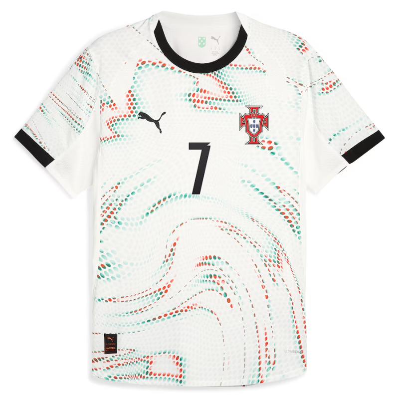 Cristiano Ronaldo Portugal National Team Puma 2025 Away Authentic Jersey - White Puma