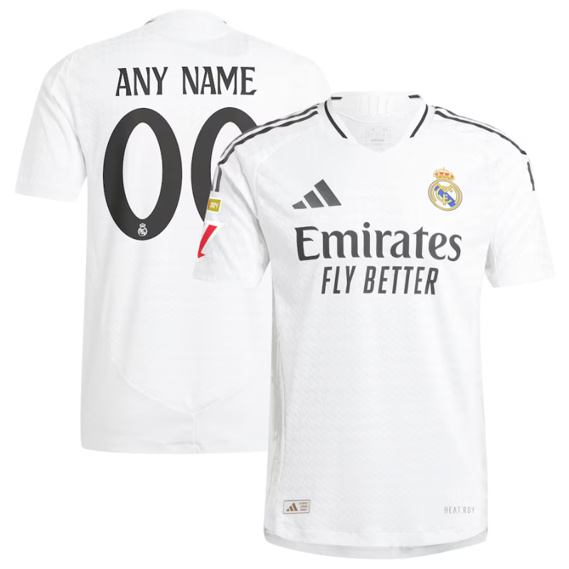Real Madrid adidas 2024/25 Home Custom Jersey - White Adidas