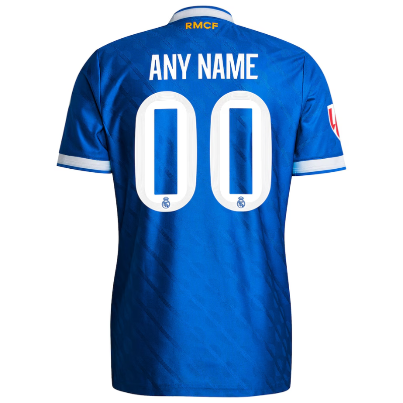Real Madrid adidas 2025/26 Third Authentic Custom Jersey - Blue