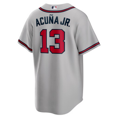 Ronald Acuna Jr. Atlanta Braves Nike Road Player Name Jersey - Gray Nike