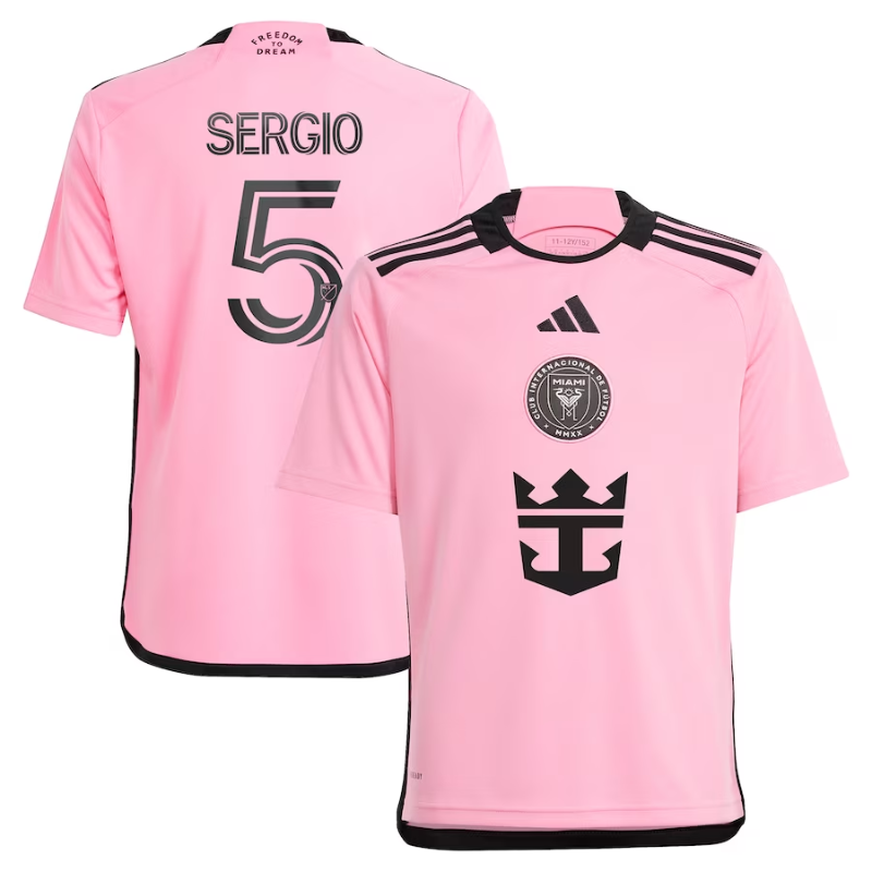 Sergio Busquets Inter Miami CF adidas Youth 2024 2getherness Player Jersey - Pink