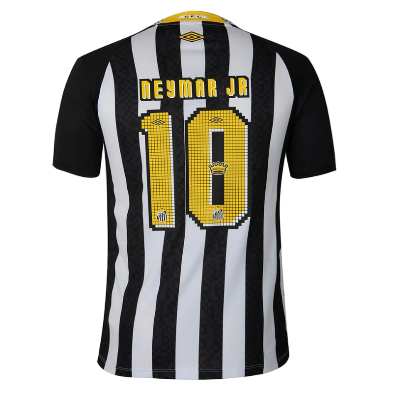 Umbro Men's Neymar Jr Santos FC Away Jersey 25/26 (Black/White)