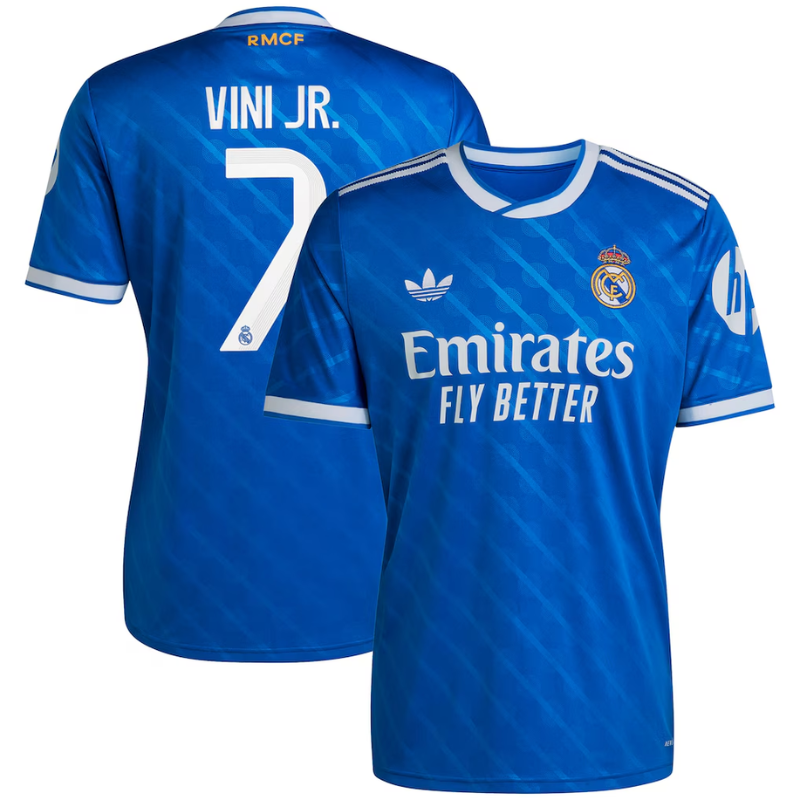 Vinicius Junior Real Madrid adidas 2025/26 Third Player Jersey - Blue