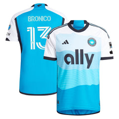 Brandt Bronico Charlotte FC adidas 2024 The Carolina Kit: Explore Authentic Player Jersey - Blue adidas